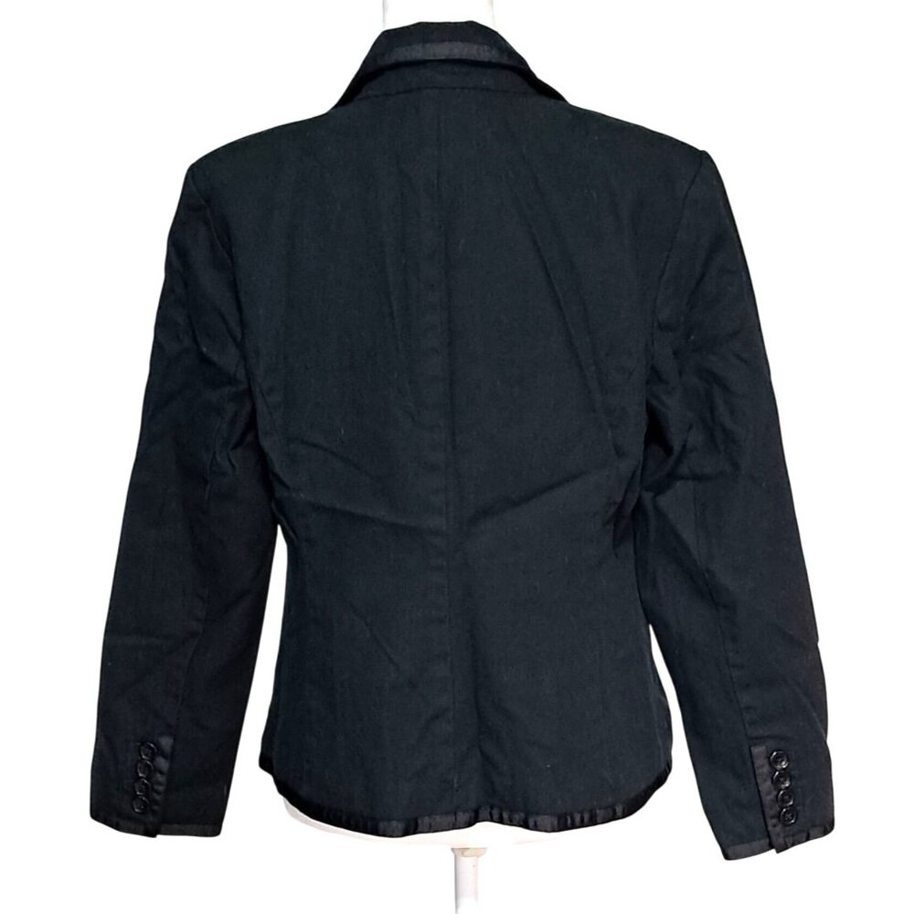 Black Merona Blazer Jacket Womens Size L Fitted - Picture 5 of 11